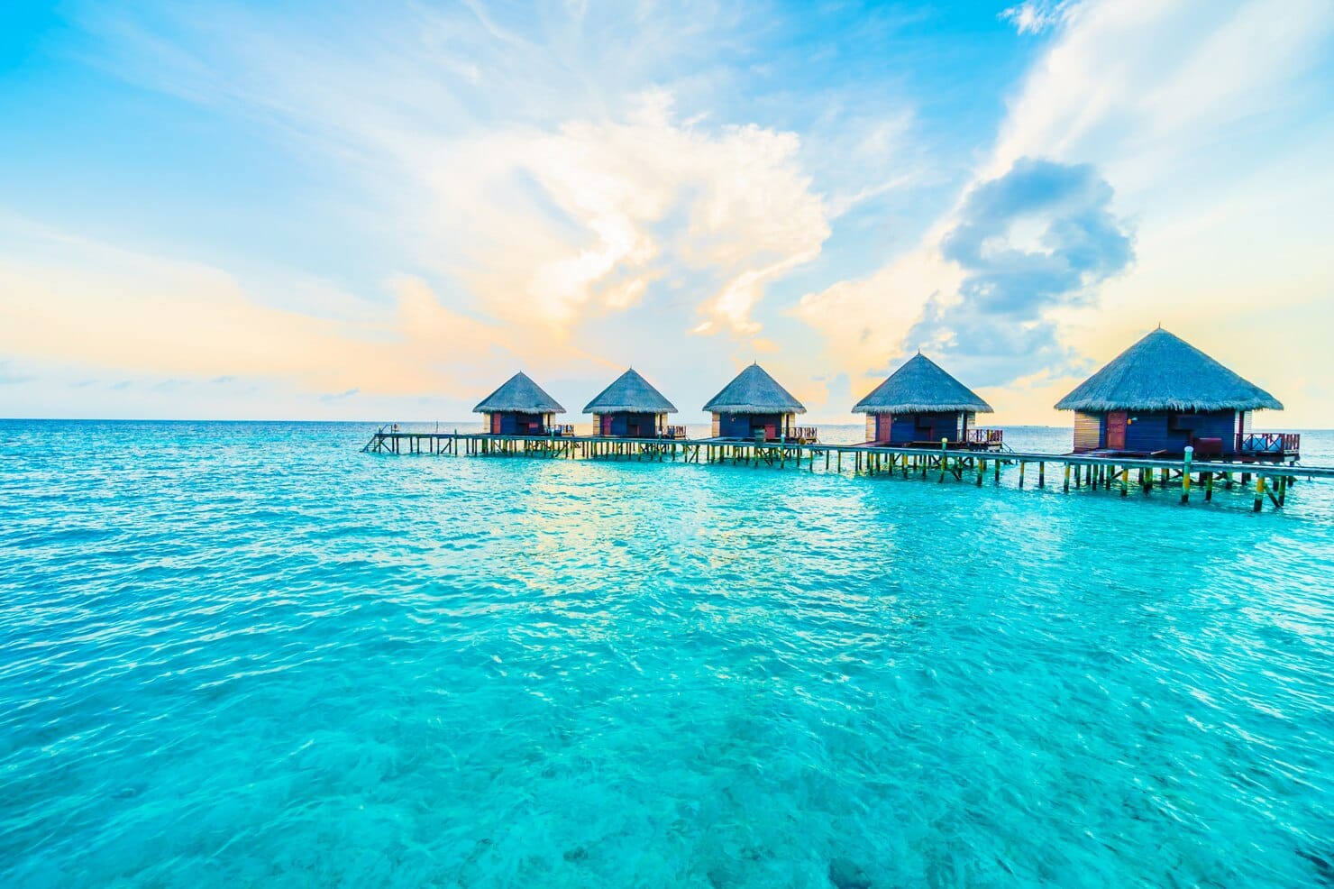 Maldives overwater villas